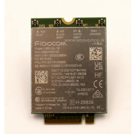 Lenovo 4XC1K20995 ThinkPad Fibocom L860 CAT16 4G LTE WWAN Module